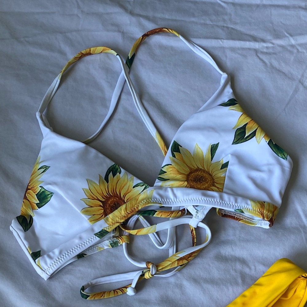 Zaful Sunflower Bikini matching set